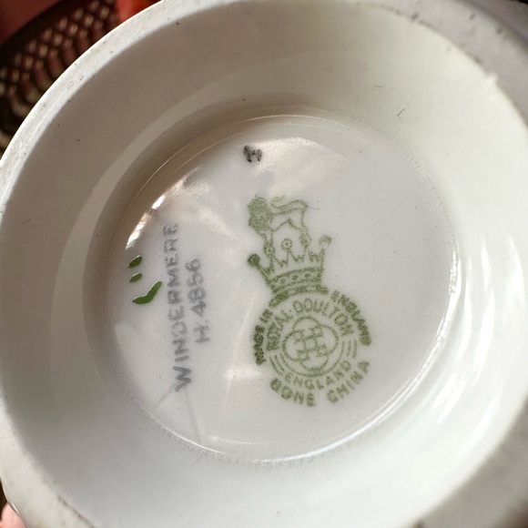 Set of 4 1960\'s Royal Doulton Windermere Floral Bone China Cream Soup Bowls